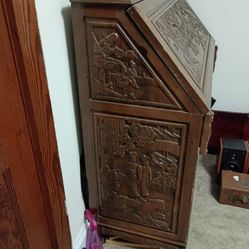 Antique Chinese Wooden Secretary Desk 