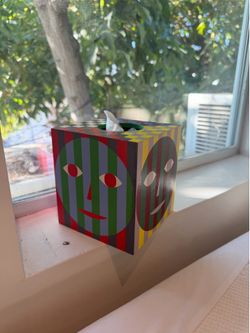 MOMA multi colored tissue box