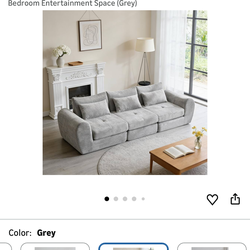 Mdhitsox Modular Cloud Sofa Convertible Sectional Couch Bed Grey