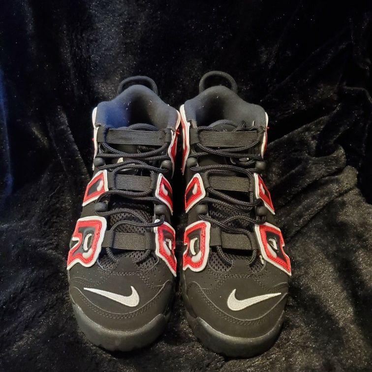 2019 AIR MORE UPTEMPO 96 LASER CRIMSON SZ 7Y 415082-010 RED BLACK SNEAKER NO BOX