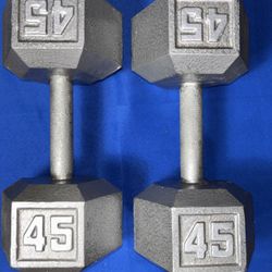 45 Lb Dumbbells 