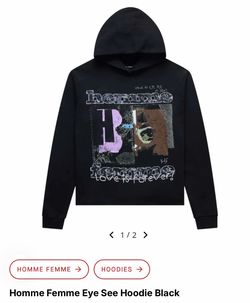 Homme Femme Eye See Hoodie (Sz Medium) NWT