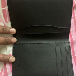 Coach Black And White Wallet 