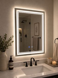 New bathroom led light mirror with anti-fog