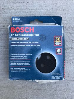 Bosch 5” Soft Sanding Pad Hook And Loop