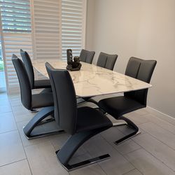 Imported Italian Marble Dining Set