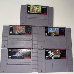 5 Super Nintendo Games —  Tested & Working SNES