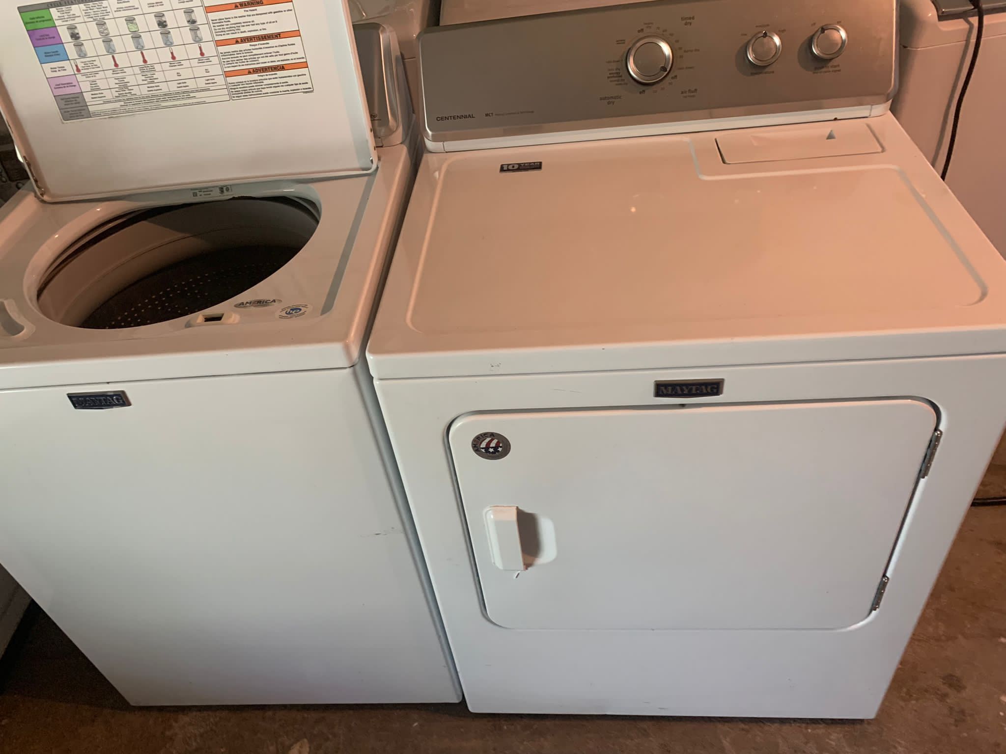 Maytag Centennial Washer Dryer Electric Nice Set