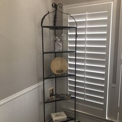 Iron And Glass Corner Shelf 82x23x12d $90 OBO