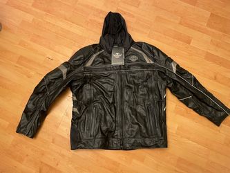 Harley-Davidson Leather Motorcycle Jacket with Hood