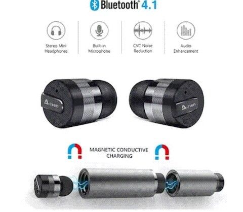 A tion wireless Bluetooth earbuds with charging case brand new