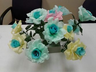Hand made roses peice of art