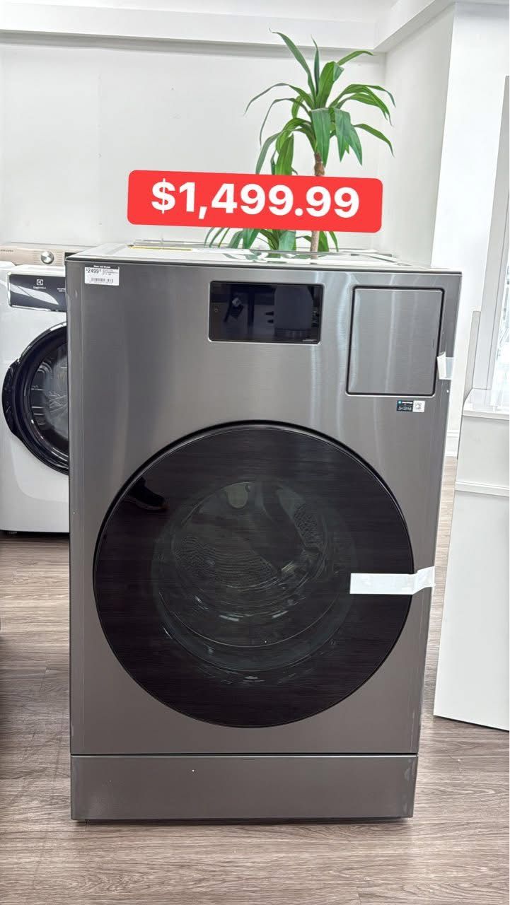 Samsung Bespoke 5.3-cu ft Capacity Dark Steel Ventless All-In-One Washer Dryer Combo 