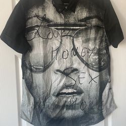 AKOO Graphic Button-Up Shirt with Text