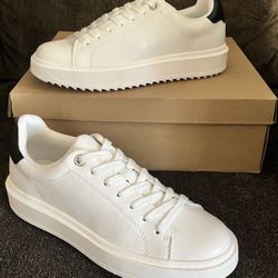Steve Madden Women’s Catcher Platform Sneaker, Size 10M (White)