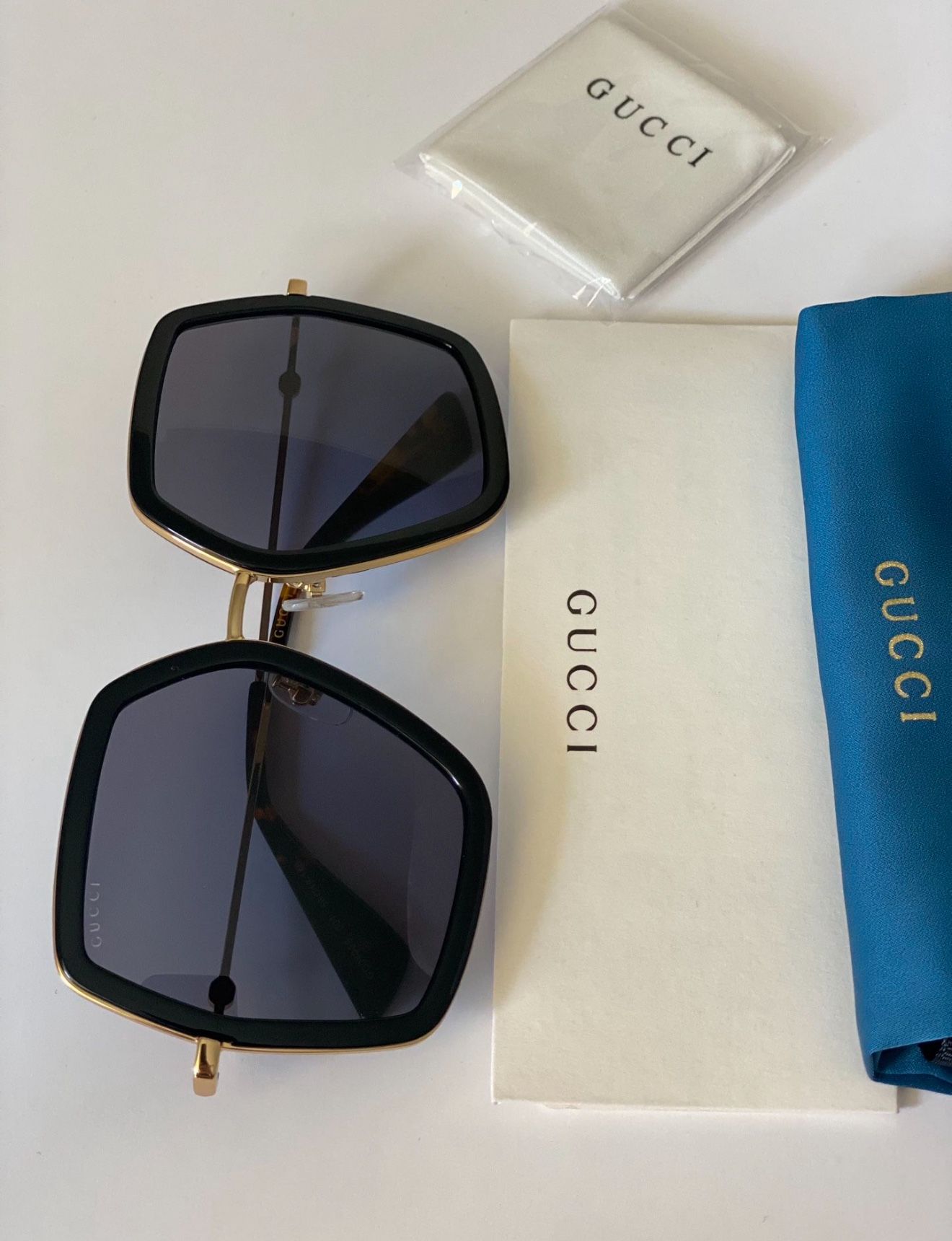 New GUCCI GG0106S 001 SQUARE WOMEN’S SUNGLASSES GUCCI