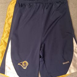 Youth XLARGE XL Adult Small Los Angeles Rams Shorts Reebok Running Play