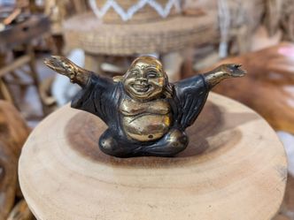 Brass Happy Buddha Figurine
