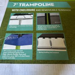 7’’ Trampoline w/safety Enclosure 