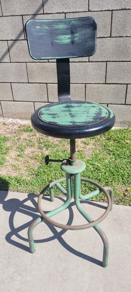 Vintage Barstool, Shop stool, Industrial chair.