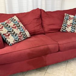 Red Sofa for Sale – Great Condition! 
