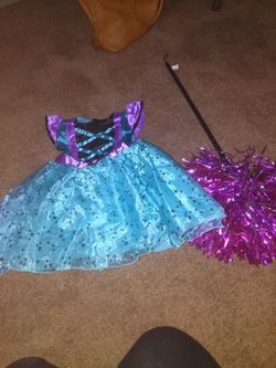 4-5t witch dress with a broom