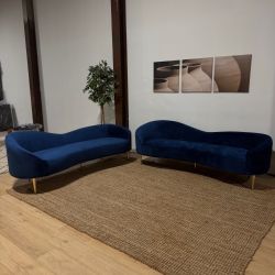 Meridian Navy Velvet Sofa