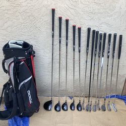 Variety Of Right Golf Clubs & Top Flite Bag