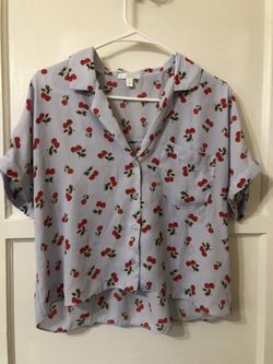 Blue Blouse : Cherry Pattern