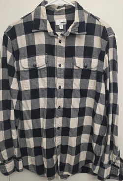 Checkered Long Sleeve w/ Folded Pockets Men's Size M
