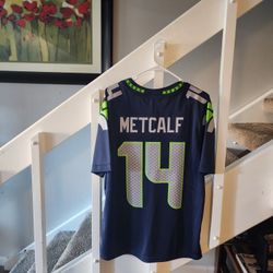 Brand New Dk Metcalf Adult Large Real Jersey 