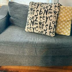 Gray Loveseat   35” D x 28” H x 55” W