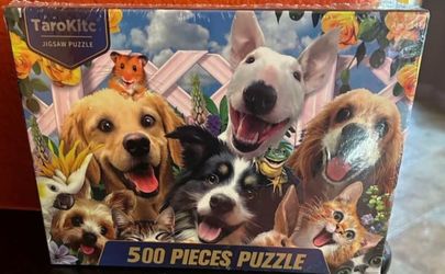 New dog theme jigsaw puzzle. Really cute.