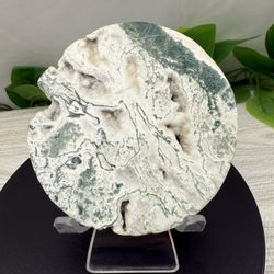 Crystal Moss Agate Plate