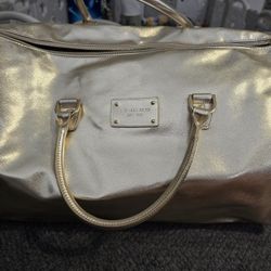 Michael Kors Gold Metallic Duffle Bag