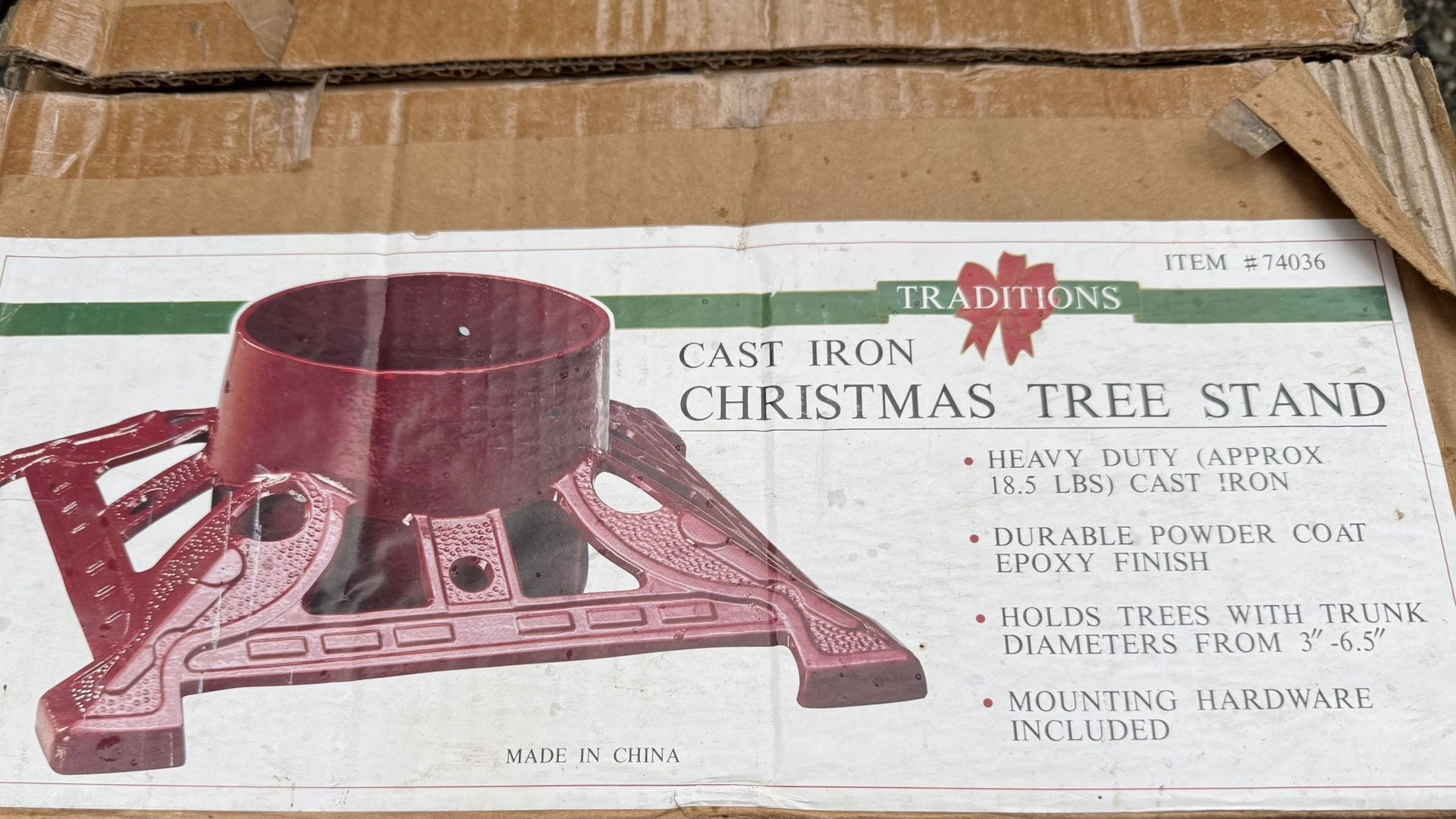 Vintage Cast Iron Christmas Tree Stand 