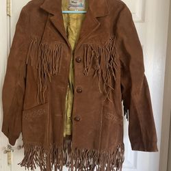 Vintage 1970s Western Fringe Suede Jacket Women's PIONEER WEAR