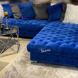 
🌇ASK DISCOUNT COUPOn<New Furnitures sofa loveseat living room set sleeper couch daybed <
London Blue Black .. Velvet Raf Oversized Sectional 