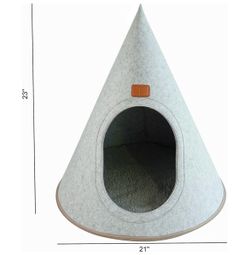 🐶Modern Pet Home Felt Fabric Animal House My Secret Cone Cave - Size Small