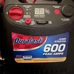 Duralast 600 Peak Amps Jump Starter Portable Power BP-DL600