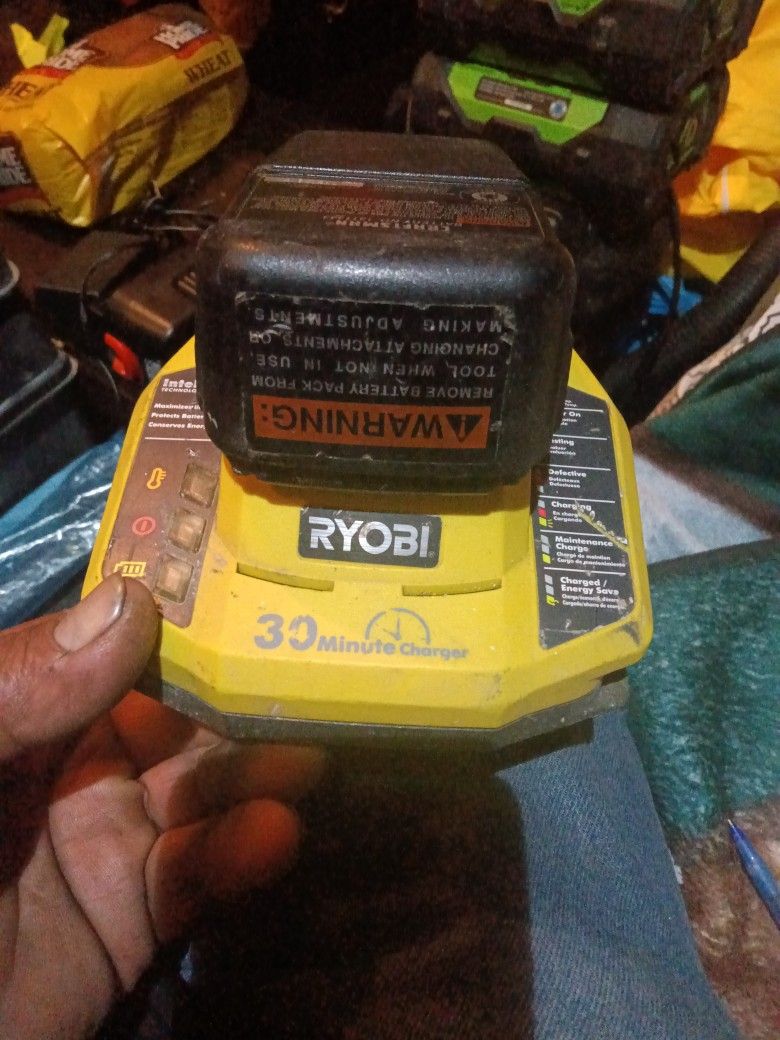 Ryobi30 Minute Charger W/ Battery 