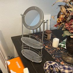 Bathroom Perfume or Makeup Rack With mirror