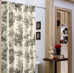 Thomasville Bouvier Black Shower Curtain