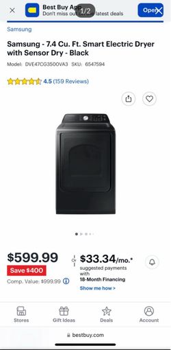 Samsung Electric Black Dryer