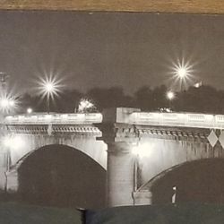 Paris At Night B & W Print