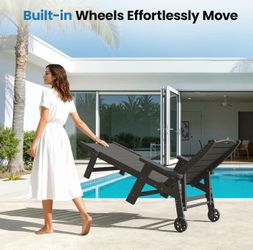 outdoor lounge chair with wheels