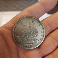 Silver US Trade Dollar 1877