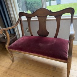 Very Rare Antique Settee Bench 
