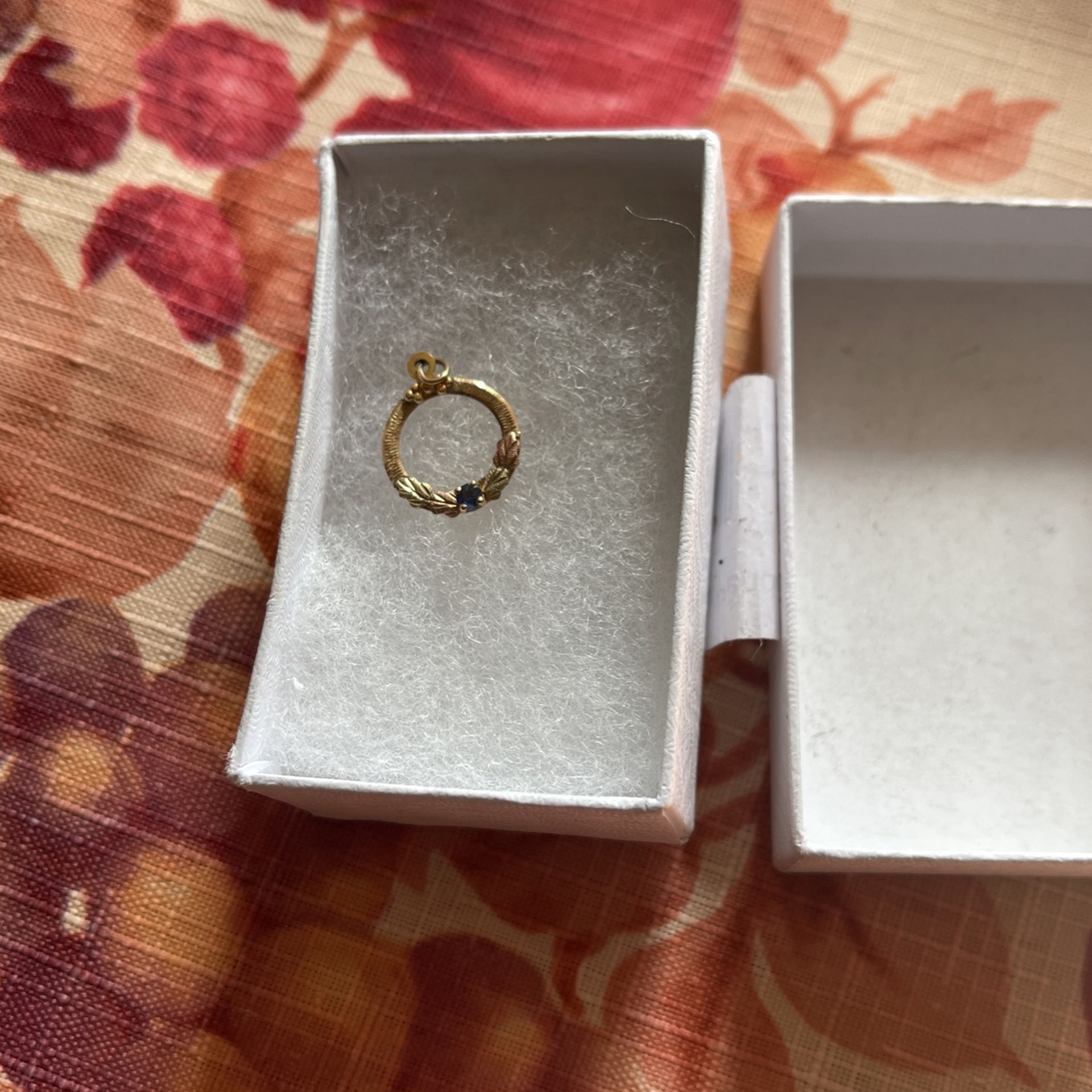 Black Hills Gold Pendant With A Real Stone