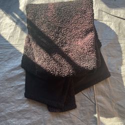 Two King Sized Black Water Resistant Blankets 